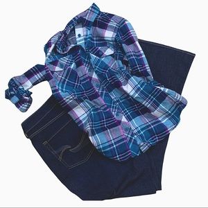 NWOT Duluth women’s flannel button down shirt